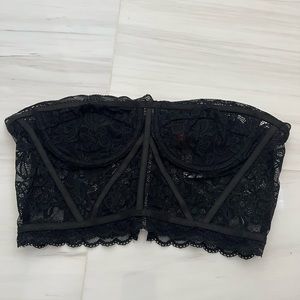 Celebrity Fashion by Hera Collection black lace strapless bustier tank top